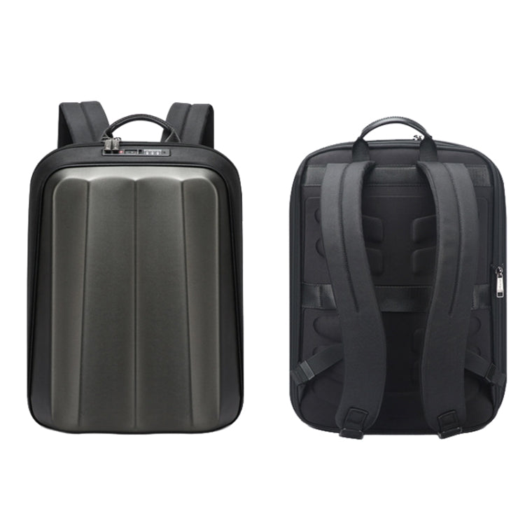 Bopai 61-122579 Large Capacity Hard Shell Password Lock Waterproof Business Laptop Backpack(Grey) - free shipping - PMC Jewellery - Order now!