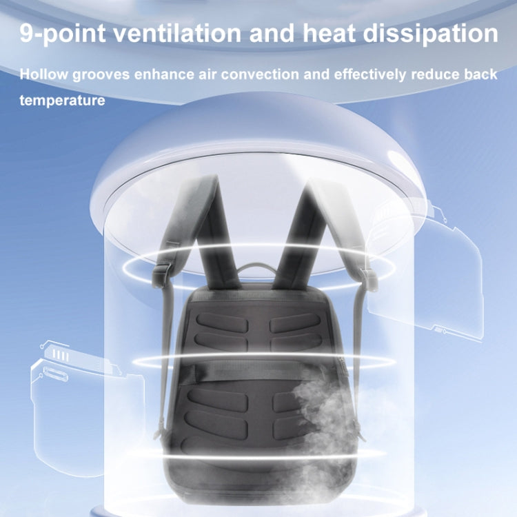 Bopai 61-122579 Large Capacity Hard Shell Password Lock Waterproof Business Laptop Backpack(Grey) - free shipping - PMC Jewellery - Order now!