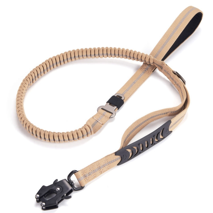 Heavy Duty Bungee Dog Leash Reflective Shock Absorbing Leashes for Medium Large Dogs(Khaki) - Leashes & Chest Strap by PMC TechLife | Online Shopping South Africa | PMC TechLife | Buy Now Pay Later Mobicred