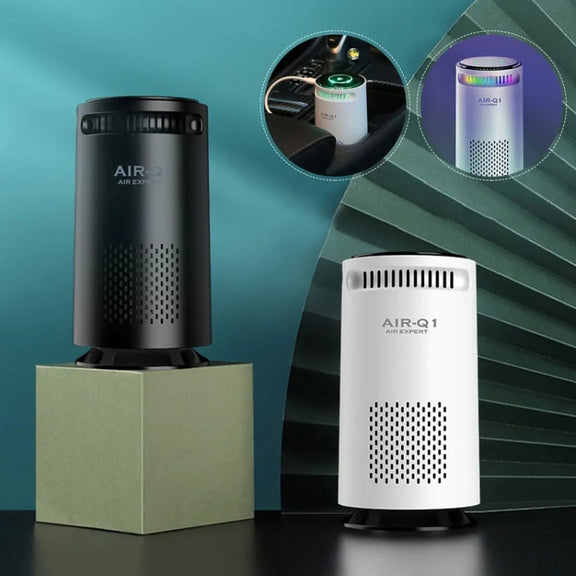 Car Negative Ion Air Purifier Odor Removal Aromatherapy(Black)