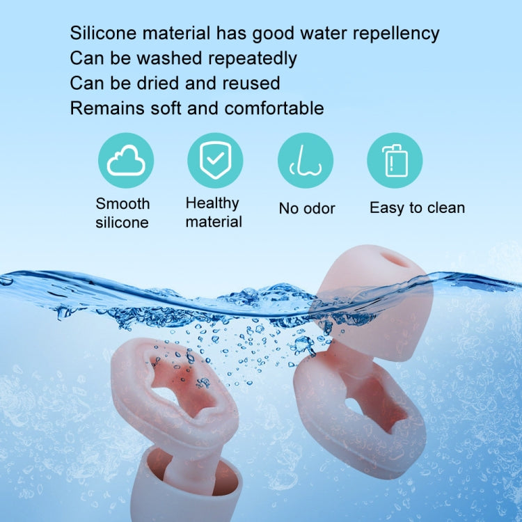 3pairs /Set Sleep Anti-noise Soundproof Earplugs Noise Reducing Swimming Silicone Earplugs(Black)