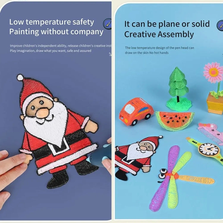 USB Charging Low-Temperature Wireless Graffiti Printing Pen Set Children DIY 3D Painting Pen(Pink) - 3D Printer by PMC TechLife | Online Shopping South Africa | PMC TechLife | Buy Now Pay Later Mobicred