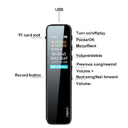 Mrobo RV18 0.96-Inch Color Screen Smart Noise Reduction Recording Pen, Capacity: 16 GB(Enhanced)