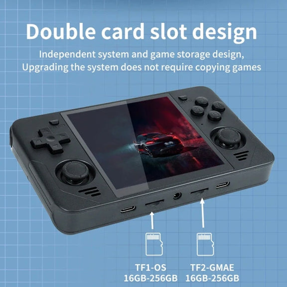 POWKIDDY RGB30  4 Inch IPS Screen Handheld Game Console Built In WIFI＋Bluetooth 16GB+128GB(Blue)