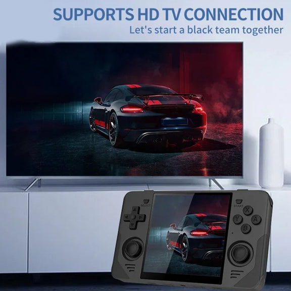 POWKIDDY RGB30  4 Inch IPS Screen Handheld Game Console Built In WIFI＋Bluetooth 16GB+128GB(Black)