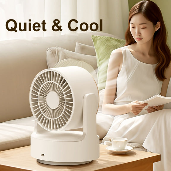 3 In 1 Multifunctional Desktop Fan with LED Light Cosmetic Mirror USB Plug Non-Oscillating