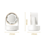 3 In 1 Multifunctional Desktop Fan with LED Light Cosmetic Mirror USB Plug Non-Oscillating