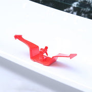 Car Mini Rear Wing Without Punching Decorative Stickers, Color: Red Without Wind Leaves
