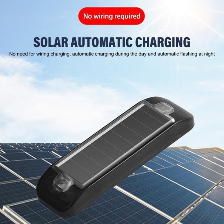 Solar Warning Light Anti-rear Collision LED Flashing Light(Symphony Vibration Sensor+Black)