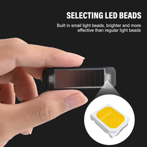Solar Warning Light Anti-rear Collision LED Flashing Light(Symphony Vibration Sensor+Orange)