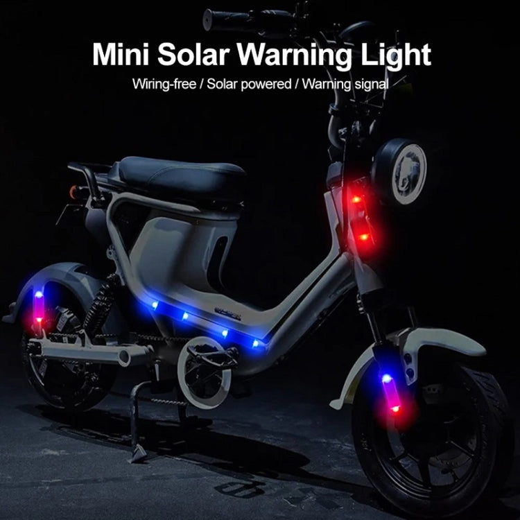 Solar Warning Light Anti-rear Collision LED Flashing Light(Symphony Vibration Sensor+Black)