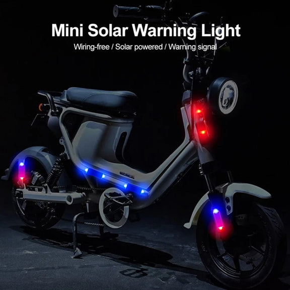 Solar Warning Light Anti-rear Collision LED Flashing Light(Symphony Vibration Sensor+Orange)