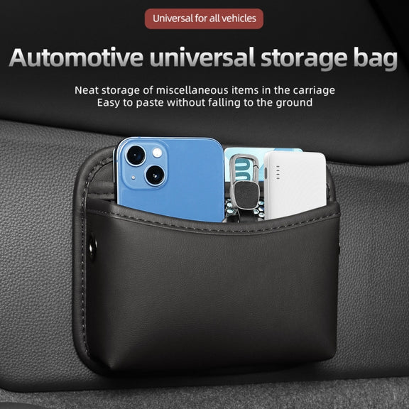 Adhesive Multifunctional Storage Bag for Car Center Console(Brown)
