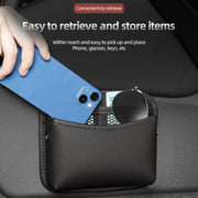 Adhesive Multifunctional Storage Bag for Car Center Console(Brown)