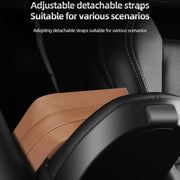 Car Sun Visor Armrest Box Back Hanging Tissue Box(Beige)