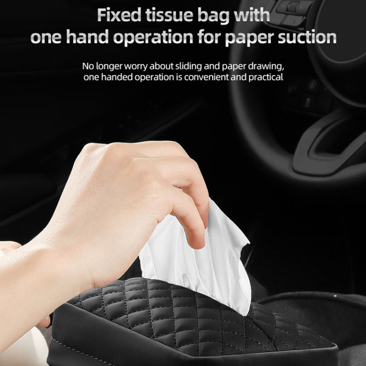 Car Sun Visor Armrest Box Back Hanging Tissue Box(Beige) - Tissue Boxes by PMC TechLife | Online Shopping South Africa | PMC TechLife | Buy Now Pay Later Mobicred