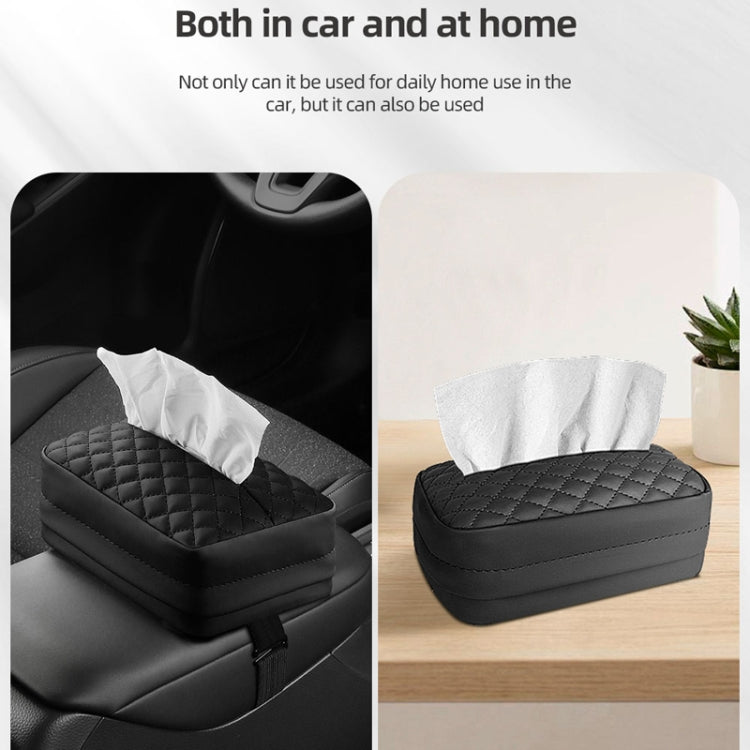 Car Sun Visor Armrest Box Back Hanging Tissue Box(Beige) - Tissue Boxes by PMC TechLife | Online Shopping South Africa | PMC TechLife | Buy Now Pay Later Mobicred