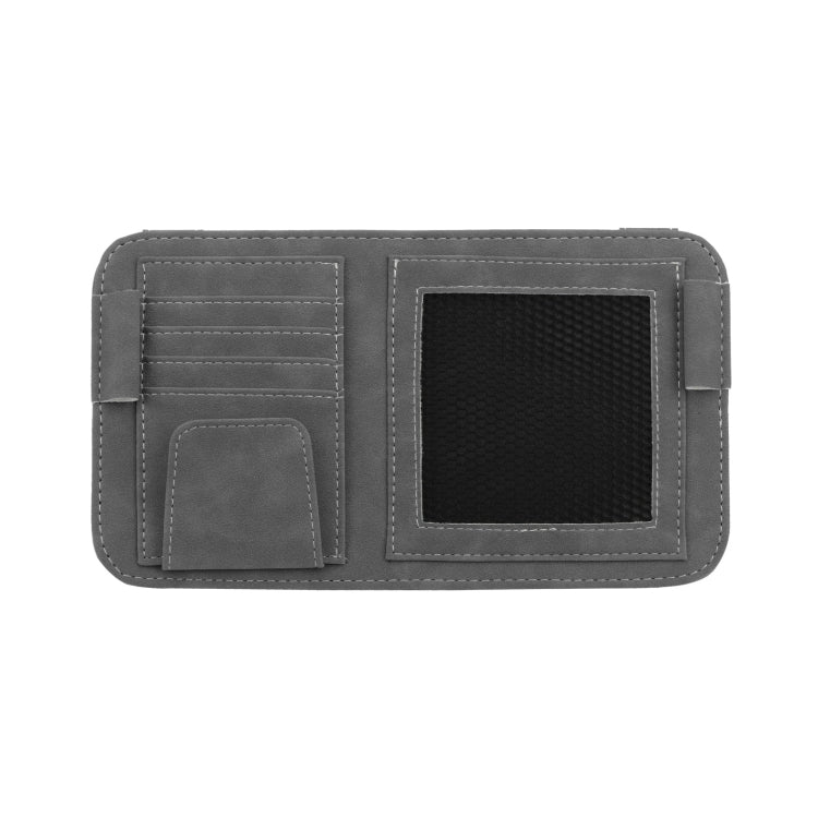 Car Sun Visor Bill Holder Glasses Clip Storage Bag(Grey) - Sunglasses & Glasses Clips by PMC TechLife | Online Shopping South Africa | PMC TechLife | Buy Now Pay Later Mobicred