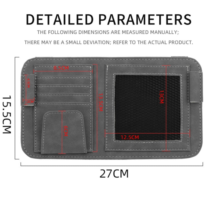 Car Sun Visor Bill Holder Glasses Clip Storage Bag(Blue) - Sunglasses & Glasses Clips by PMC TechLife | Online Shopping South Africa | PMC TechLife | Buy Now Pay Later Mobicred