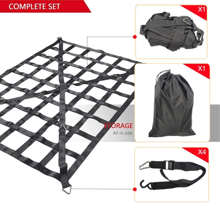 167x127cm Truck Bed Cargo Net Pickup Bed Netting Strap - Stowing Tidying by PMC TechLife | Online Shopping South Africa | PMC TechLife | Buy Now Pay Later Mobicred