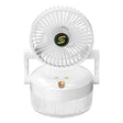 USB Charging Folding Desktop Spray Humidification Fan with Night Light(White) - Electric Fans by PMC TechLife | Online Shopping South Africa | PMC TechLife | Buy Now Pay Later Mobicred