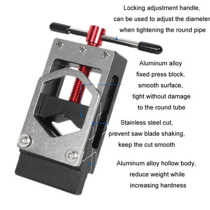 TOSEEK Mountain Bike Front Fork Pipe Cutter Seat Post Cutting Saw Handle(Black Red) - free shipping - PMC Jewellery - Order now!