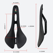 TOSEEK Mountain Bike Saddle Road Bicycle Seat Accessories, Color: Black Yellow