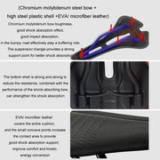TOSEEK Mountain Bike Saddle Road Bicycle Seat Accessories, Color: Black Red