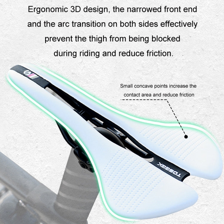 TOSEEK Mountain Bike Saddle Road Bicycle Seat Accessories, Color: Black - Bicycle Saddle by TOSEEK | Online Shopping South Africa | PMC TechLife | Buy Now Pay Later Mobicred