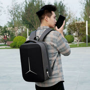15 inch Multifunctional Water-resistant Business Sports Laptop Backpack with USB Port(Navy Blue)