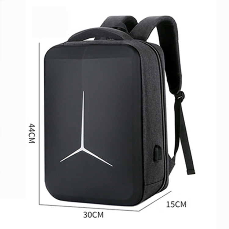 15 inch Large-Capacity Waterproof Business Commuter Laptop Backpack with USB Port(Simplified Black) - Backpack by PMC Jewellery | Online Shopping South Africa | PMC Jewellery | Buy Now Pay Later Mobicred
