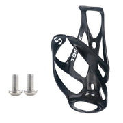 TOSEEK Outdoor Cycling Carbon Fiber Open Water Bottle Cage, Color: Black Glossy
