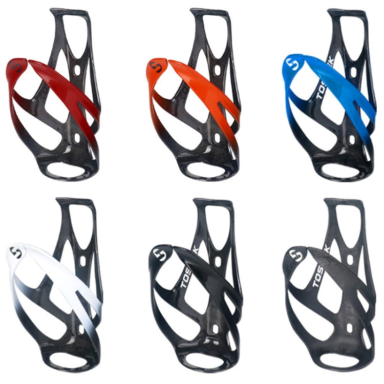 TOSEEK Outdoor Cycling Carbon Fiber Open Water Bottle Cage, Color: Orange Glossy - Holders by TOSEEK | Online Shopping South Africa | PMC TechLife | Buy Now Pay Later Mobicred