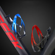 TOSEEK Outdoor Cycling Carbon Fiber Open Water Bottle Cage, Color: White Glossy