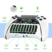 For PS5 JYS-P5172 Gamepad Wireless Bluetooth External Keyboard, Without Gamepad(White)