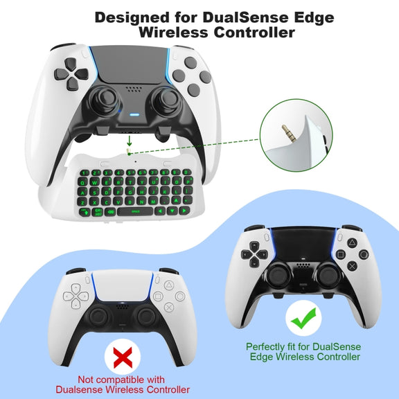For PS5 JYS-P5172 Gamepad Wireless Bluetooth External Keyboard, Without Gamepad(White)