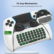 For PS5 JYS-P5172 Gamepad Wireless Bluetooth External Keyboard, Without Gamepad(White)