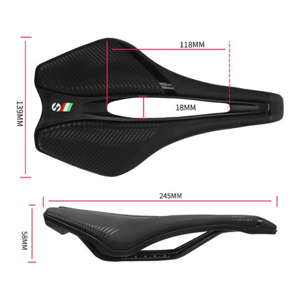 TOSEEK Bicycle Shock-absorbing Comfortable Widened Saddle(Black) - free shipping - PMC Jewellery - Order now!