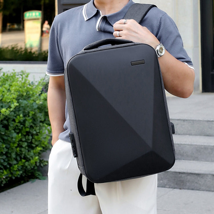 16 inch Large Capacity Password Lock Anti-Theft Laptop Backpack With USB Port(Black) - Backpack by PMC Jewellery | Online Shopping South Africa | PMC Jewellery | Buy Now Pay Later Mobicred