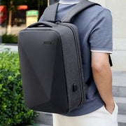 16 inch Large Capacity Password Lock Anti-Theft Laptop Backpack With USB Port(Black)