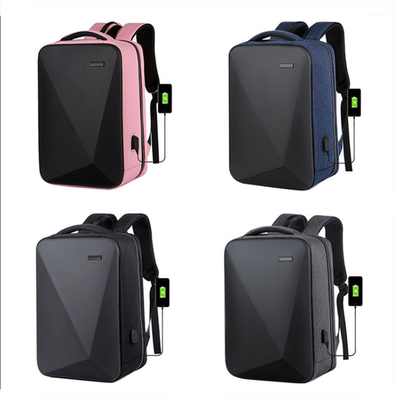 16 inch Large Capacity Password Lock Anti-Theft Laptop Backpack With USB Port(Dark Gray)