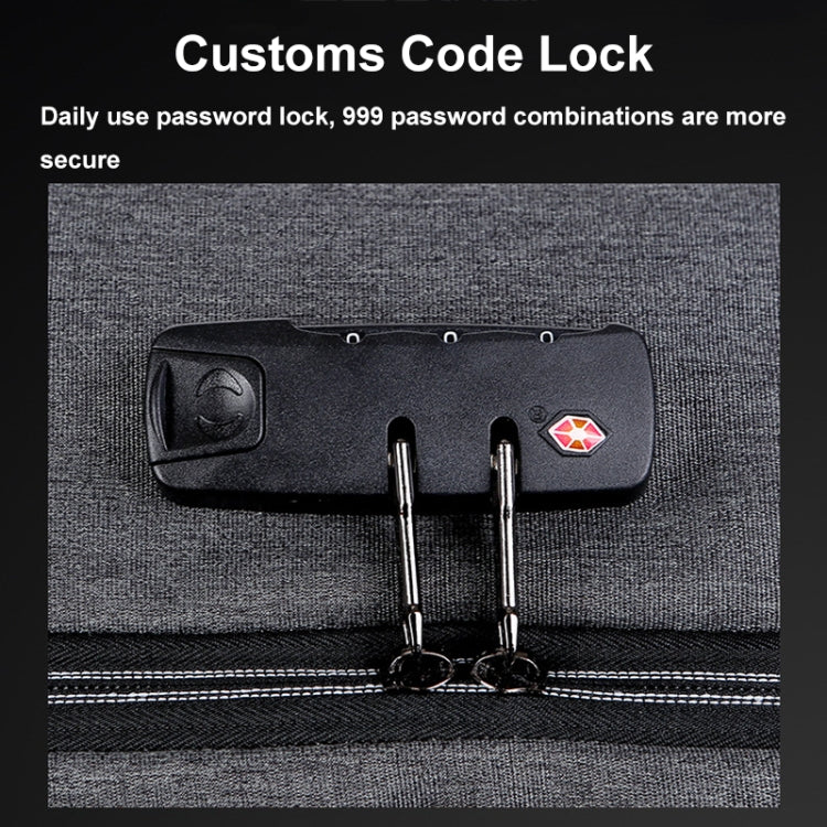16 inch Large Capacity Password Lock Anti-Theft Laptop Backpack With USB Port(Black) - Backpack by PMC Jewellery | Online Shopping South Africa | PMC Jewellery | Buy Now Pay Later Mobicred