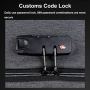 16 inch Large Capacity Password Lock Anti-Theft Laptop Backpack With USB Port(Black)