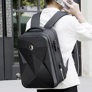 17 inch Password Lock Large Capacity Water-resistant Laptop Backpack with USB Port(Black)