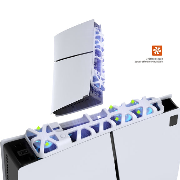 For PS5 Slim DOBE TP5-3538 Host Rear Blu-ray Fan Thermal Cooling Fan(White)