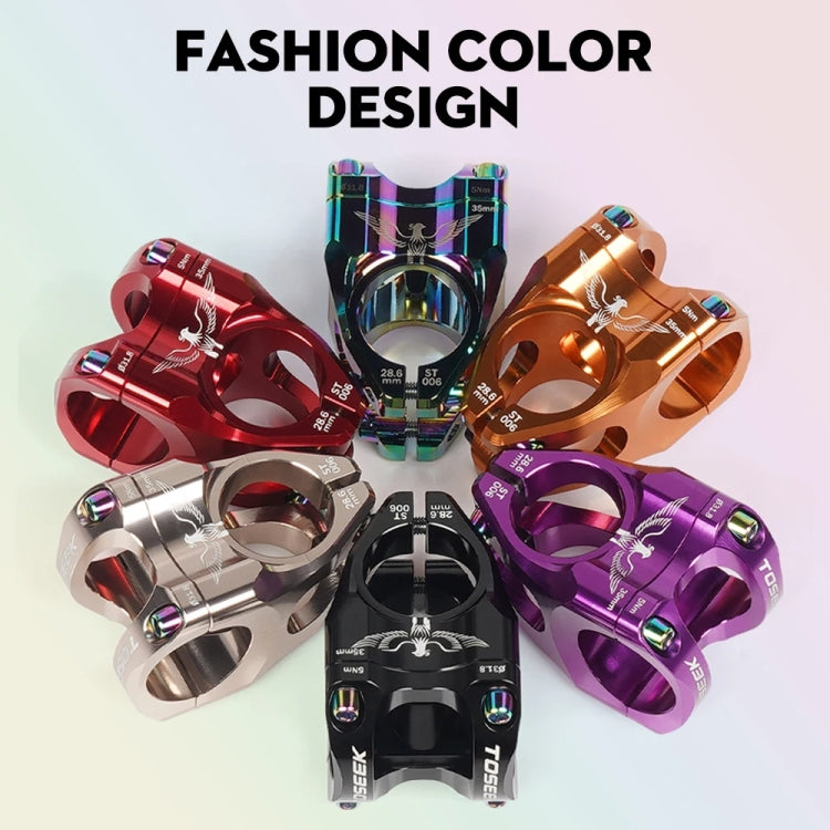 TOSEEK 35mm Aluminum Alloy Stem Bicycle Modification Accessories, Color: Purple