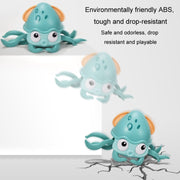 Children Electrical Sensor Octopus Toy Automatic Obstacle Avoidance Sound Light Crawling Quirky Toy(Green)