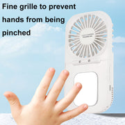 USB Charging Folding Outdoor Handheld Mini Cold Compress Fan Desktop Cooling Fan(Navy Blue)
