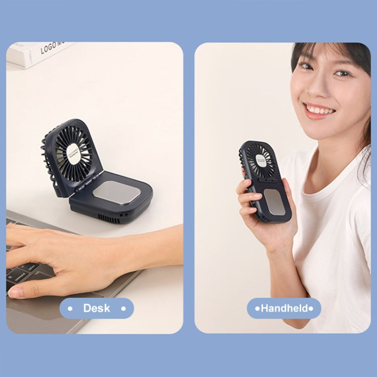 USB Charging Folding Outdoor Handheld Mini Cold Compress Fan Desktop Cooling Fan(White) - Electric Fans by PMC TechLife | Online Shopping South Africa | PMC TechLife | Buy Now Pay Later Mobicred