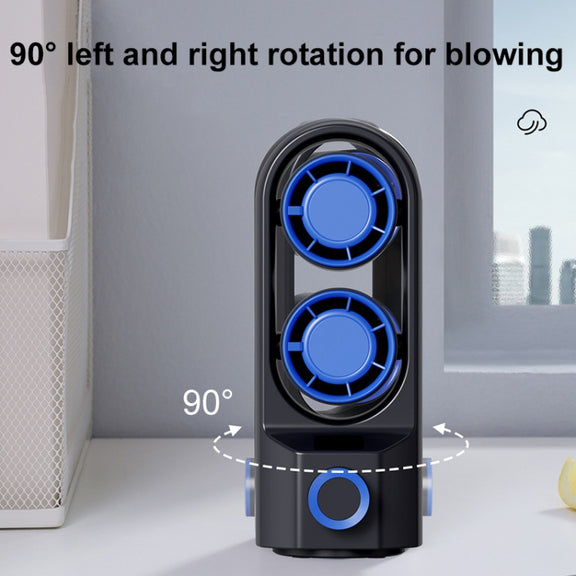 Intelligent Digital Display 100-Speed Stepless Speed Desktop Shaking Head Tower Fan(Dark Gray)